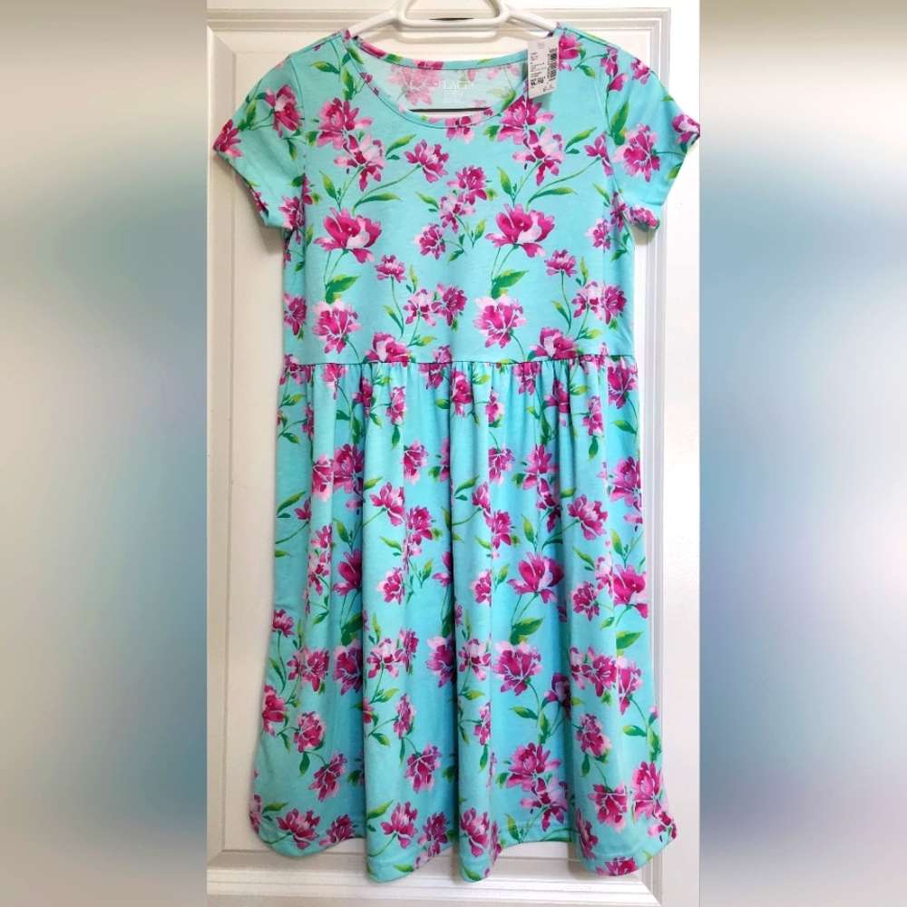 NWT! Girls' Children's Place Blue & Pink Sundress- Size XL (14)